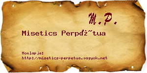 Misetics Perpétua névjegykártya